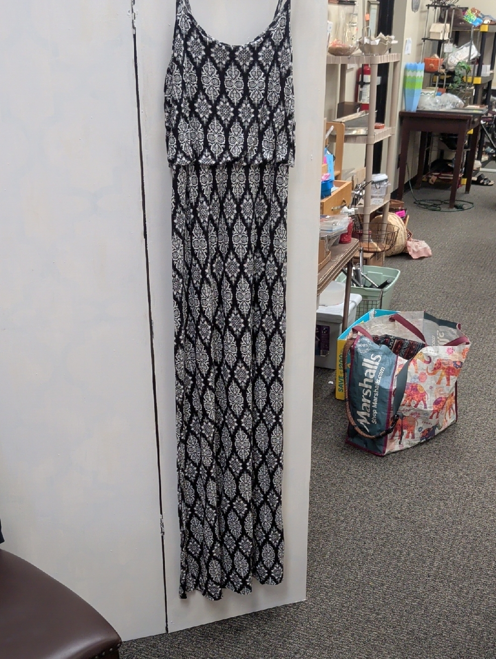 Wet Seal Black and White Printed Maxi Dress